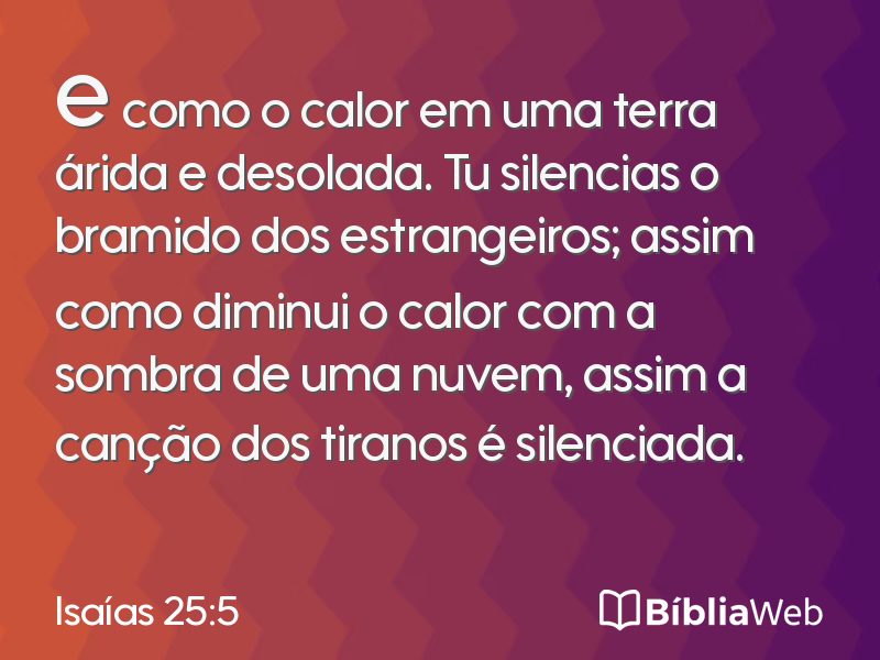 Isaías 25:5 em imagem para compartilhar