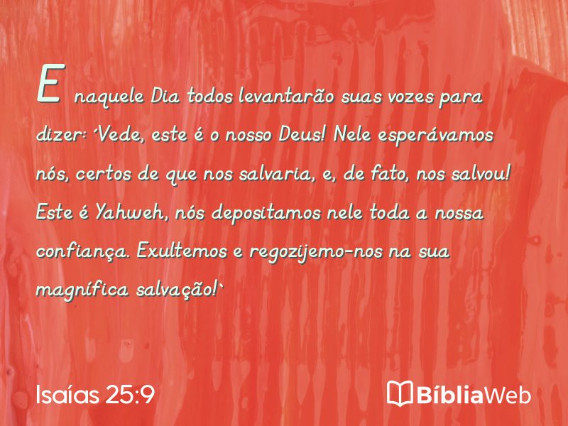 Isaías 25:9 em imagem para compartilhar