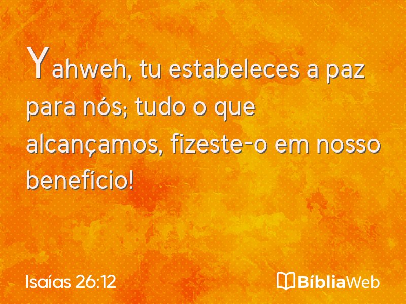 Isaías 26:12 em imagem para compartilhar