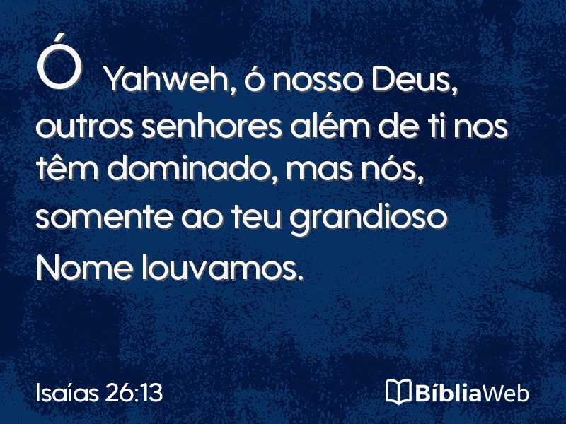 Isaías 26:13 em imagem para compartilhar