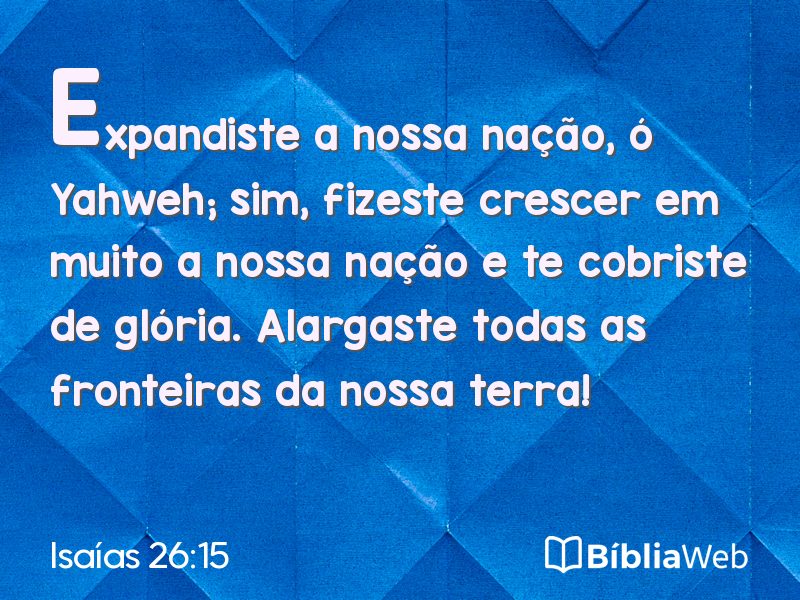 Isaías 26:15 em imagem para compartilhar