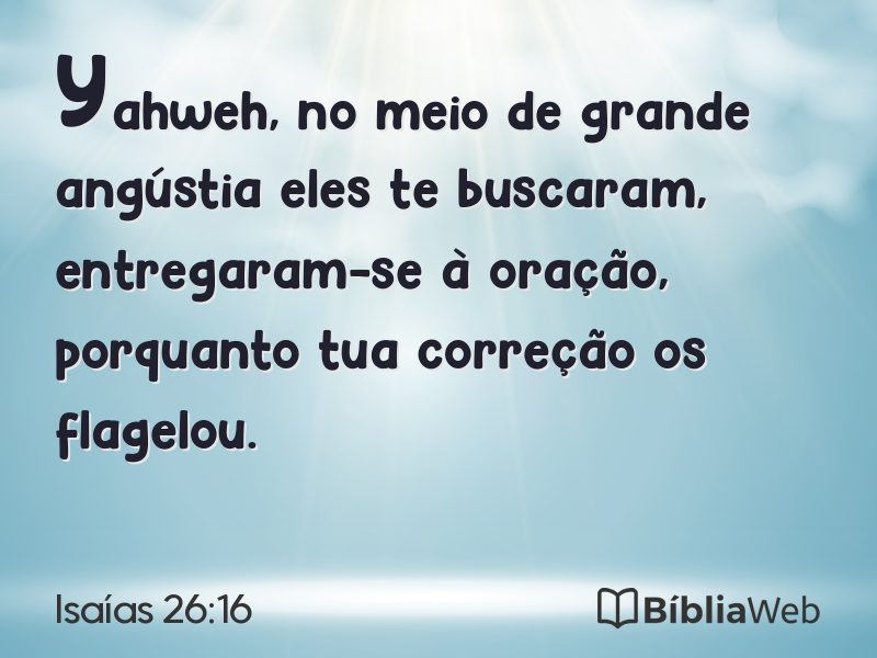 Isaías 26:16 em imagem para compartilhar