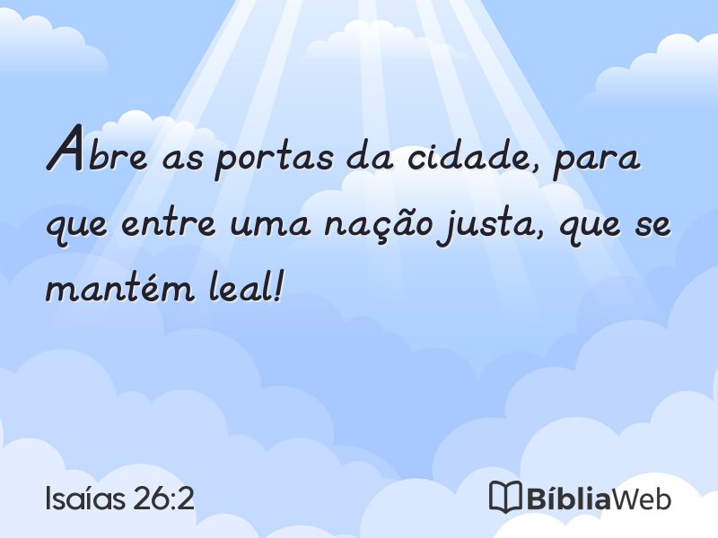 Isaías 26:2 em imagem para compartilhar