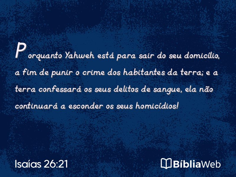 Isaías 26:21 em imagem para compartilhar