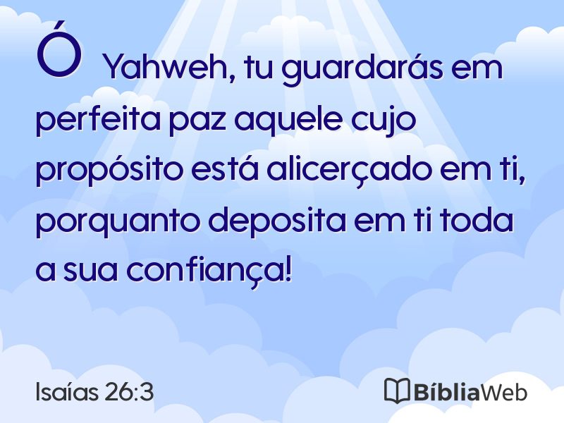 Isaías 26:3 em imagem para compartilhar