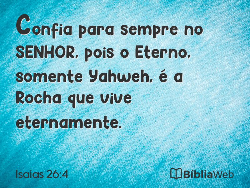 Isaías 26:4 em imagem para compartilhar