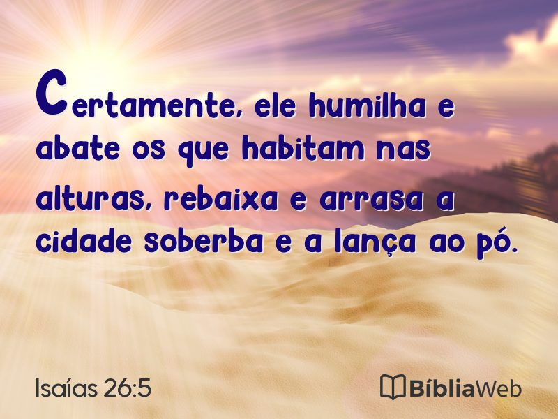 Isaías 26:5 em imagem para compartilhar