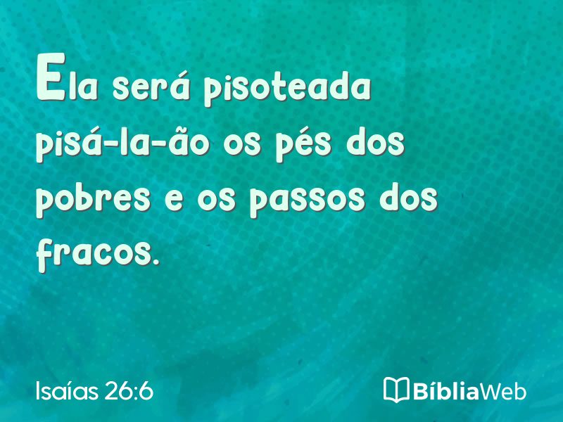 Isaías 26:6 em imagem para compartilhar