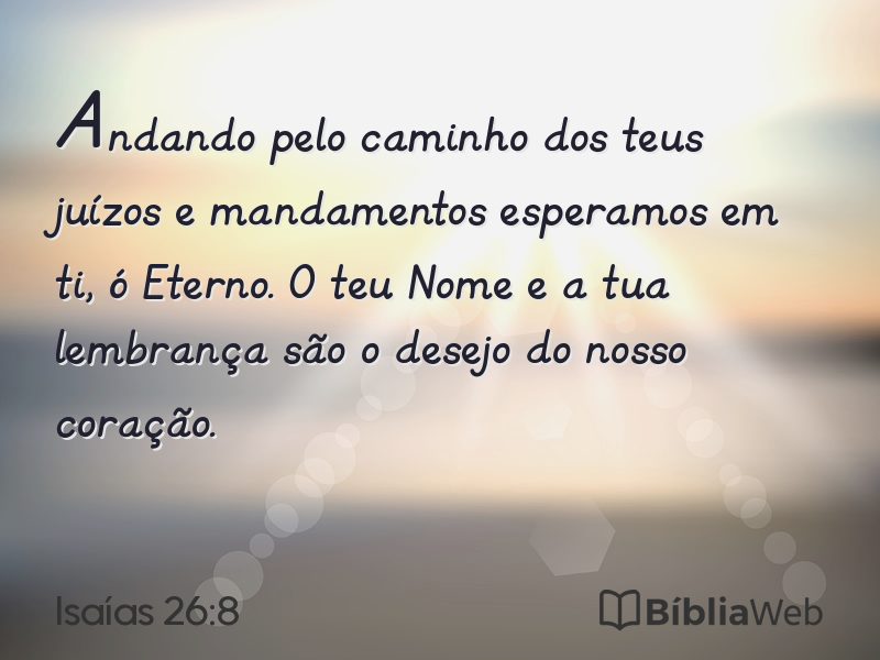Isaías 26:8 em imagem para compartilhar