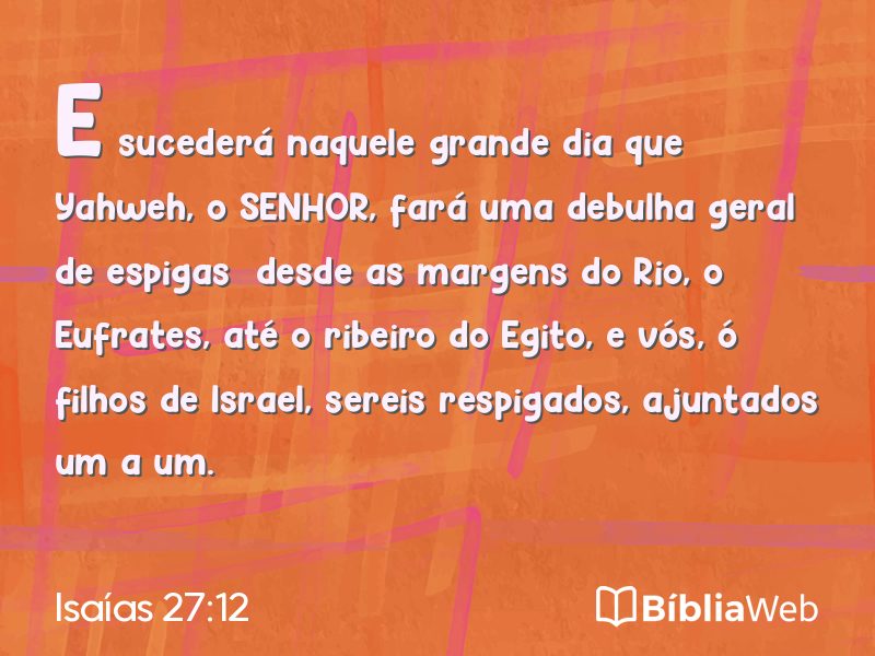 Isaías 27:12 em imagem para compartilhar