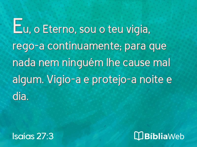 Isaías 27:3 em imagem para compartilhar