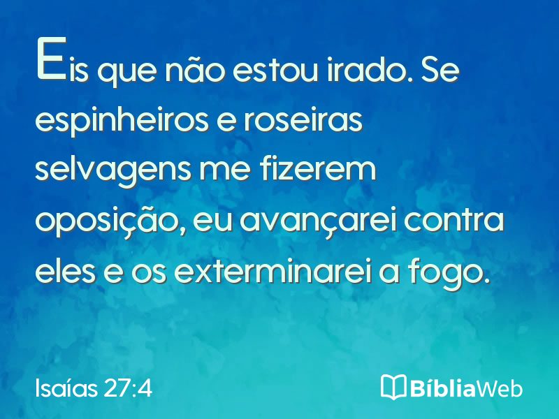 Isaías 27:4 em imagem para compartilhar