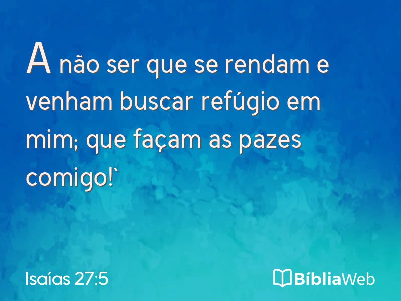 Isaías 27:5 em imagem para compartilhar