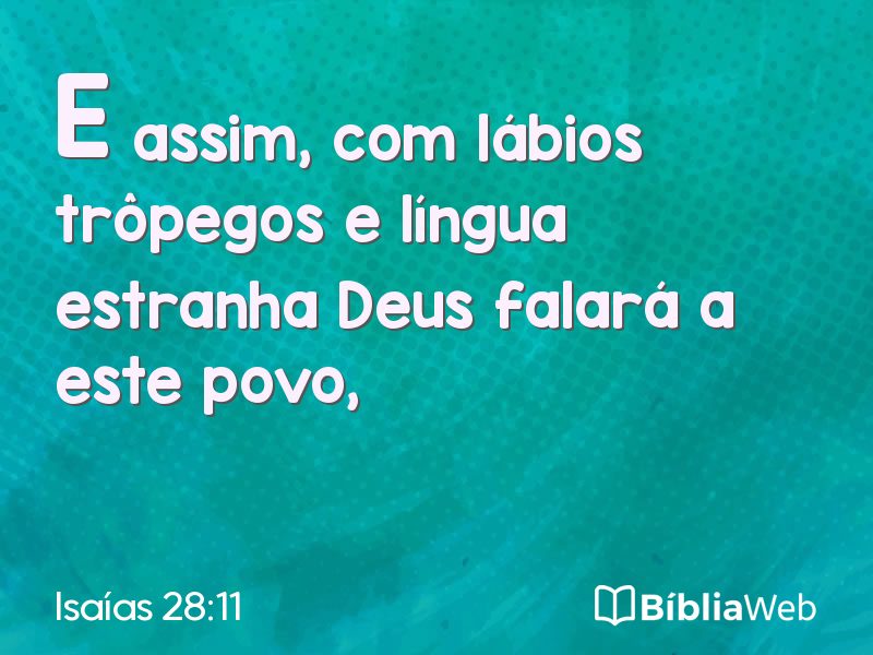 Isaías 28:11 em imagem para compartilhar