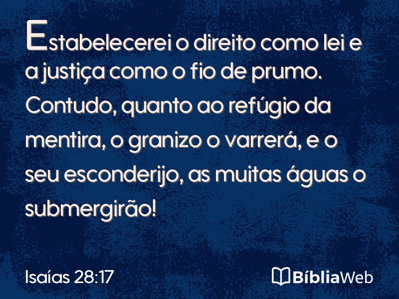 Isaías 28:17 em imagem para compartilhar