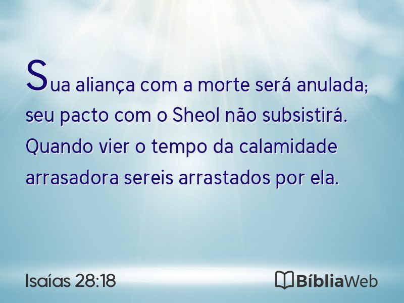 Isaías 28:18 em imagem para compartilhar