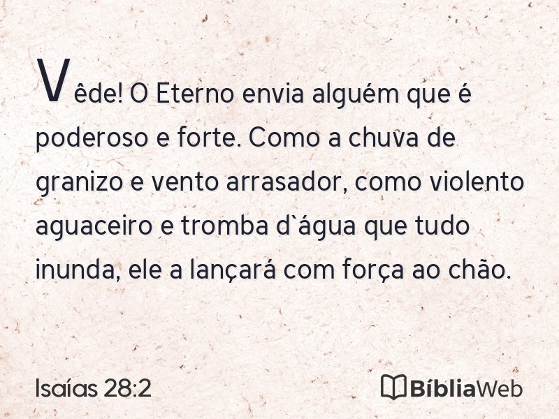 Isaías 28:2 em imagem para compartilhar