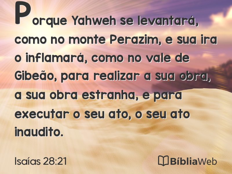 Isaías 28:21 em imagem para compartilhar