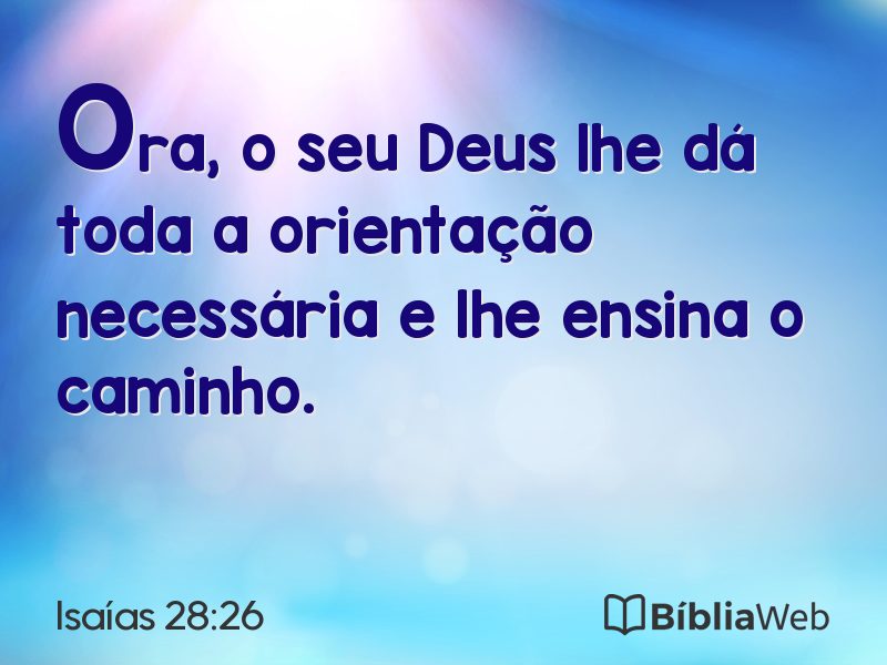 Isaías 28:26 em imagem para compartilhar