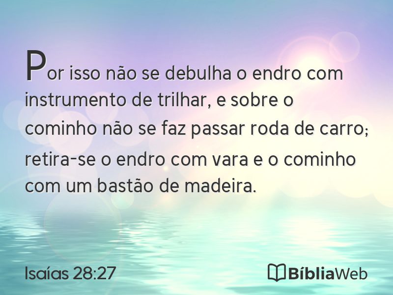 Isaías 28:27 em imagem para compartilhar