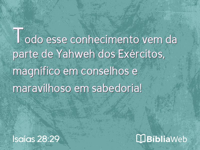 Isaías 28:29 em imagem para compartilhar