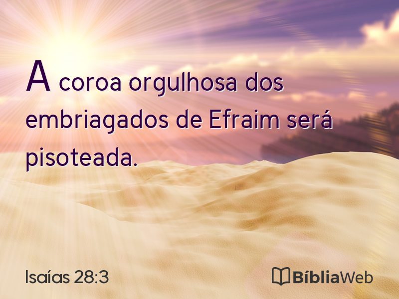 Isaías 28:3 em imagem para compartilhar
