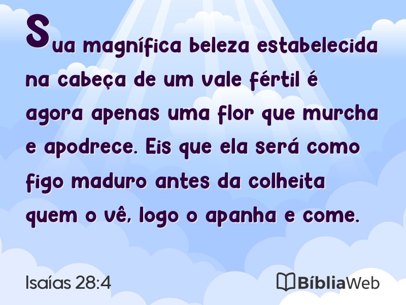 Isaías 28:4 em imagem para compartilhar