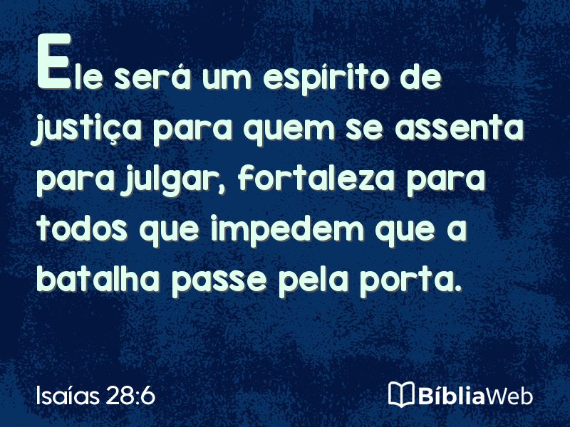 Isaías 28:6 em imagem para compartilhar