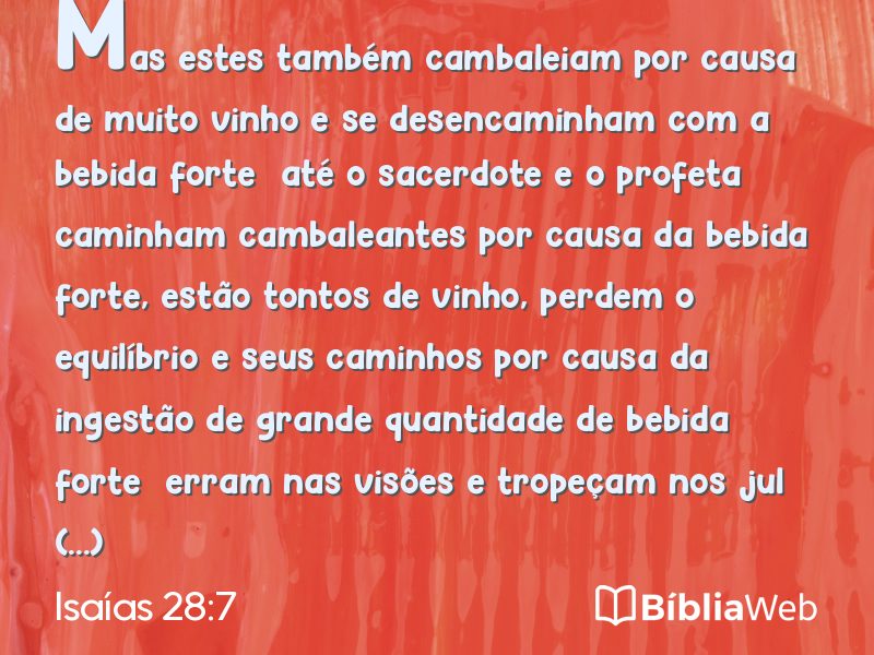 Isaías 28:7 em imagem para compartilhar