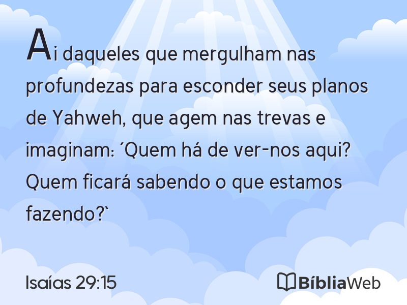 Isaías 29:15 em imagem para compartilhar