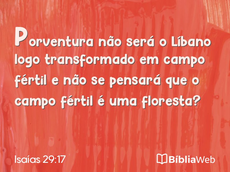 Isaías 29:17 em imagem para compartilhar