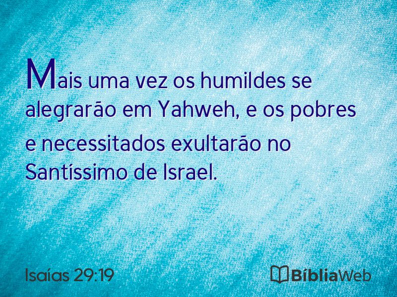 Isaías 29:19 em imagem para compartilhar