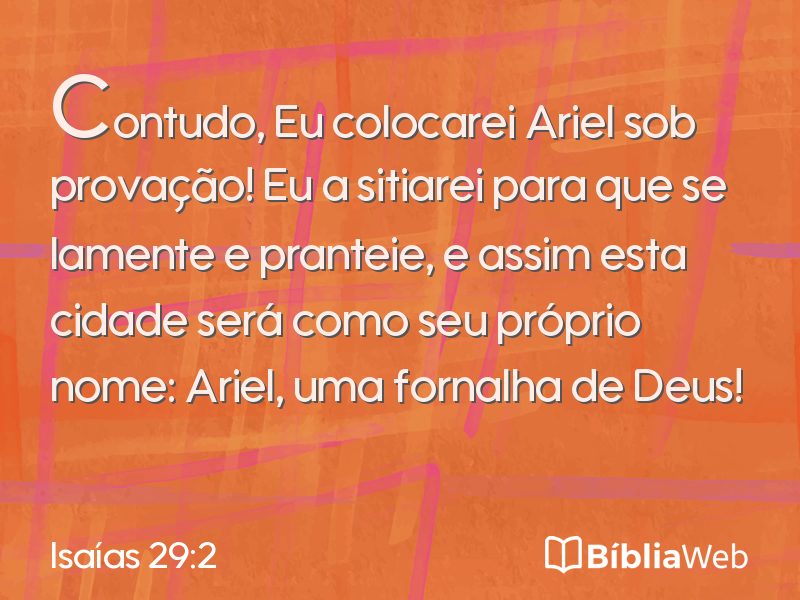 Isaías 29:2 em imagem para compartilhar