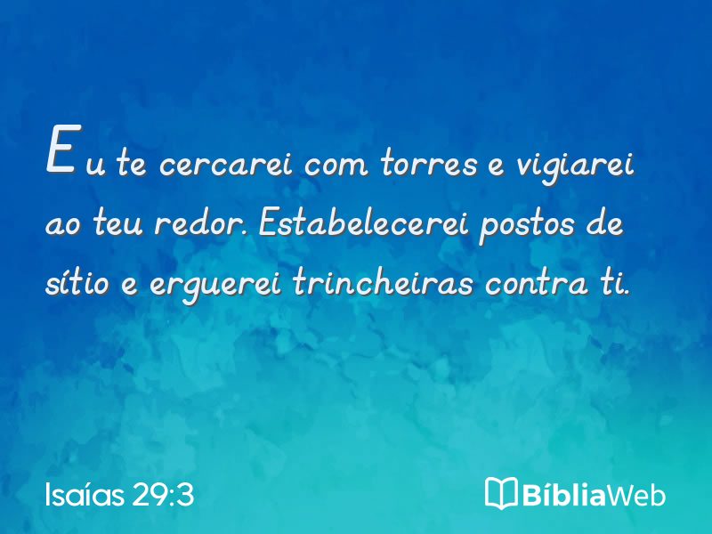 Isaías 29:3 em imagem para compartilhar