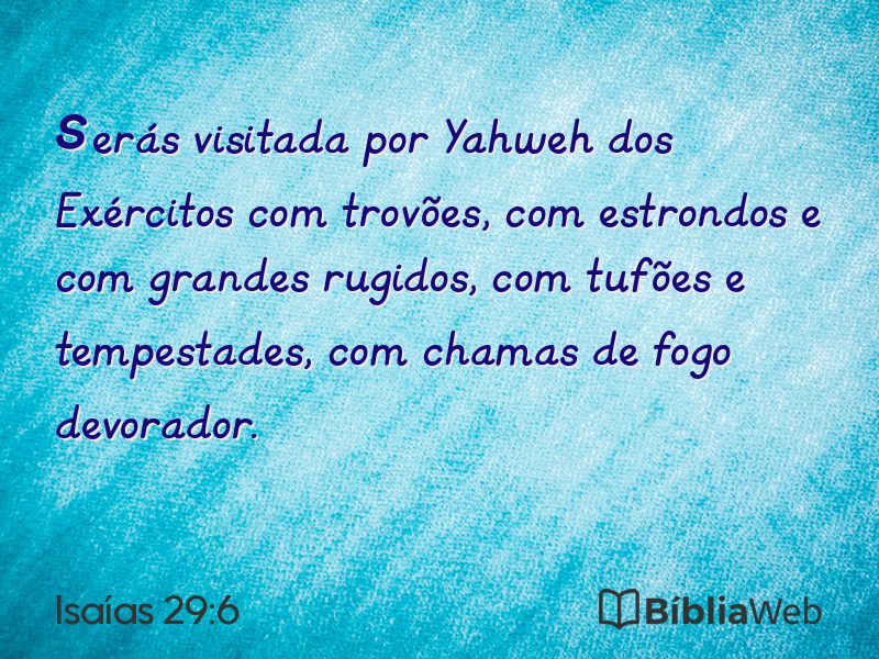 Isaías 29:6 em imagem para compartilhar