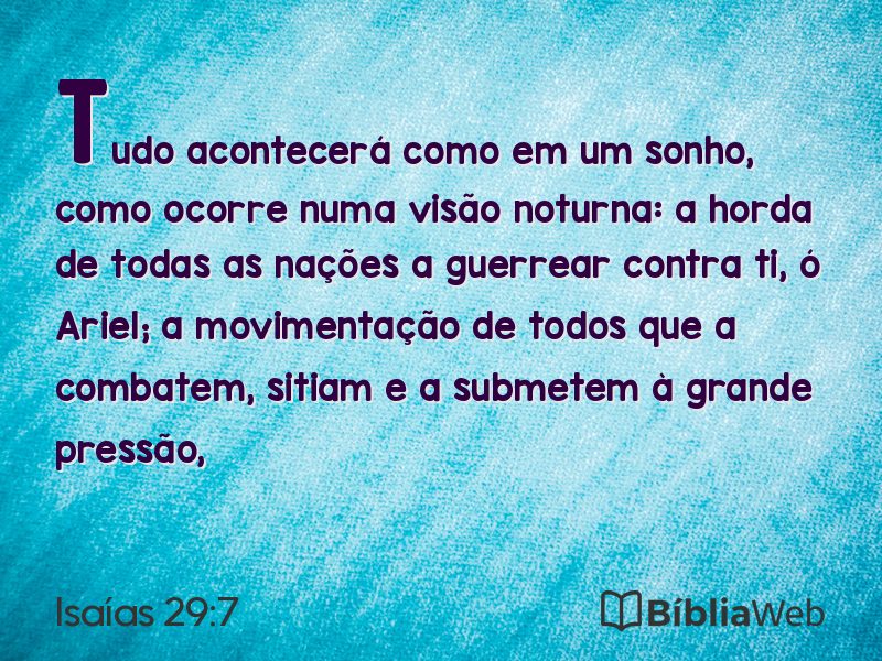 Isaías 29:7 em imagem para compartilhar