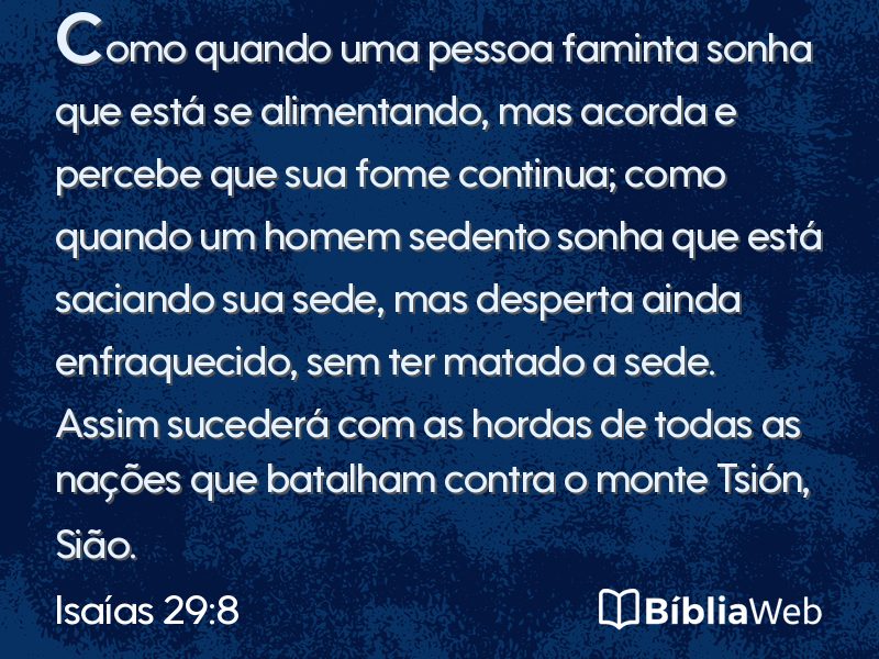 Isaías 29:8 em imagem para compartilhar