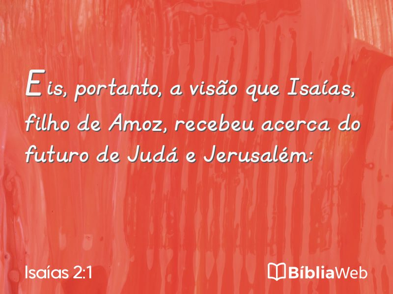 Isaías 2:1 em imagem para compartilhar