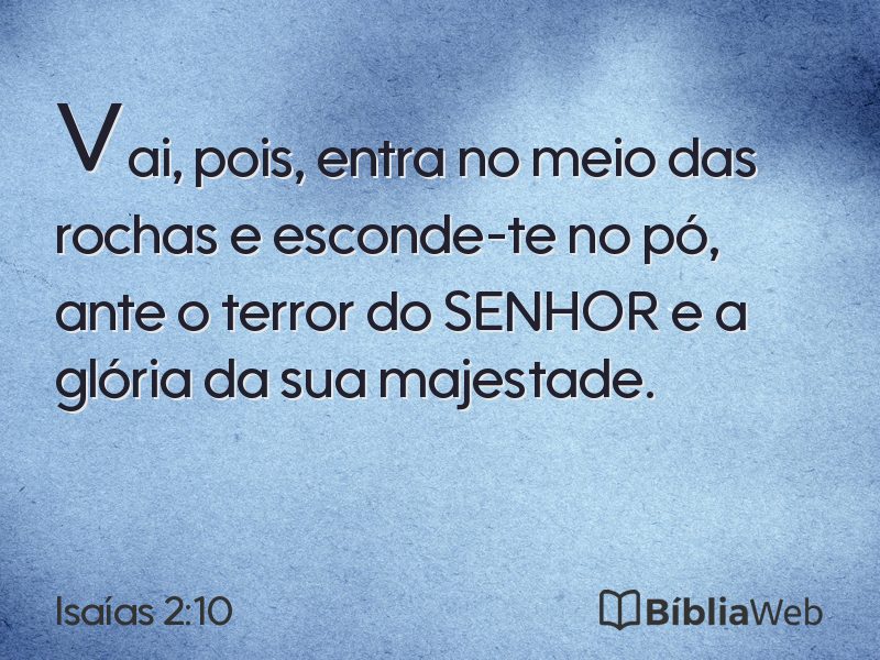 Isaías 2:10 em imagem para compartilhar