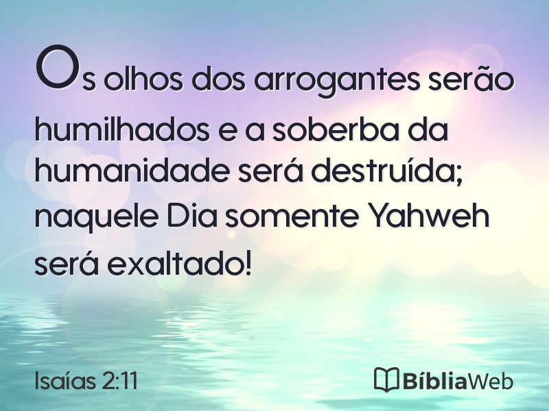 Isaías 2:11 em imagem para compartilhar