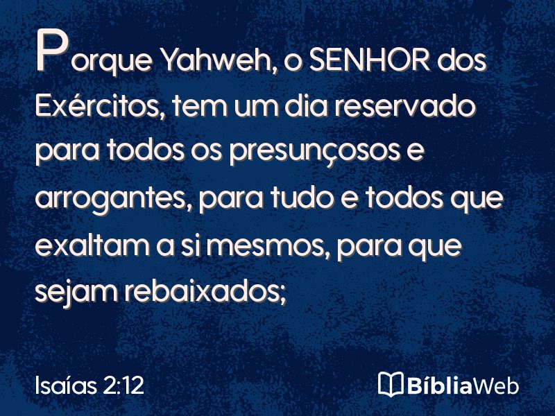 Isaías 2:12 em imagem para compartilhar