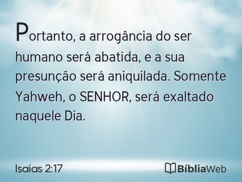 Isaías 2:17 em imagem para compartilhar