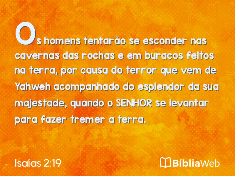 Isaías 2:19 em imagem para compartilhar