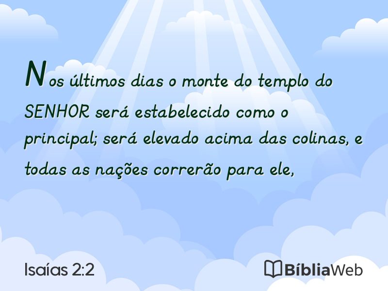 Isaías 2:2 em imagem para compartilhar