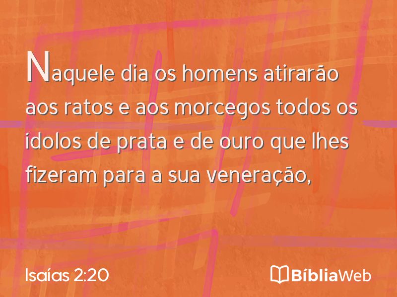 Isaías 2:20 em imagem para compartilhar
