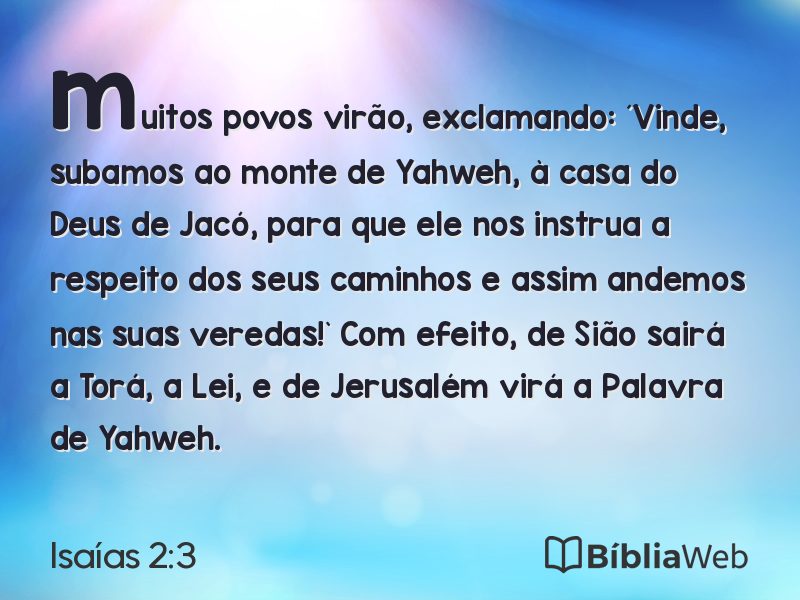 Isaías 2:3 em imagem para compartilhar