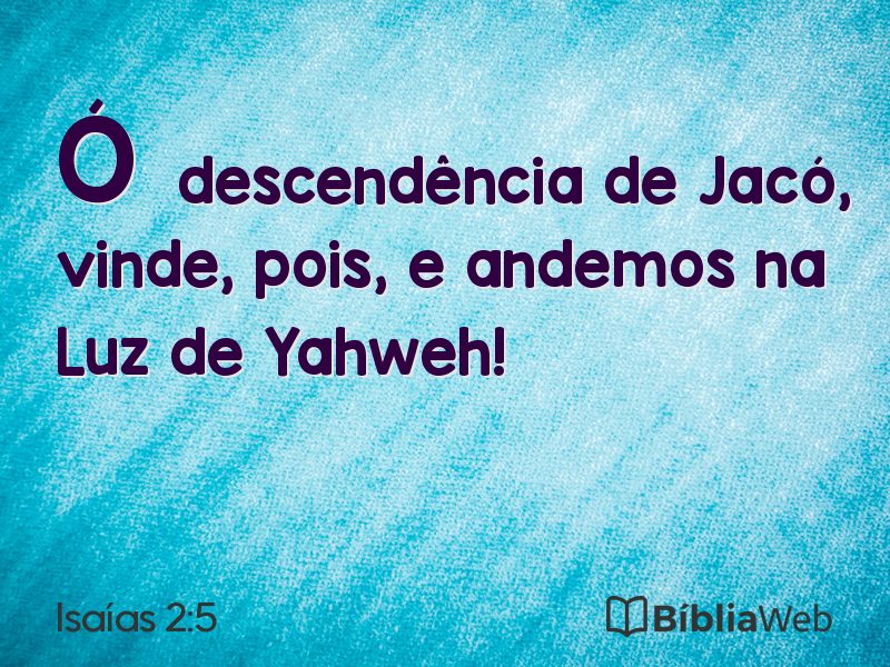 Isaías 2:5 em imagem para compartilhar