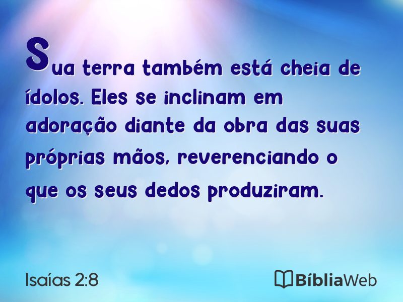 Isaías 2:8 em imagem para compartilhar