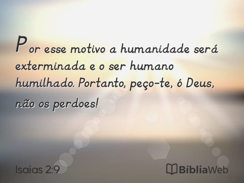 Isaías 2:9 em imagem para compartilhar