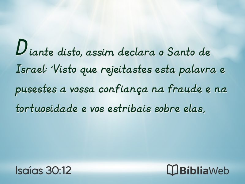 Isaías 30:12 em imagem para compartilhar